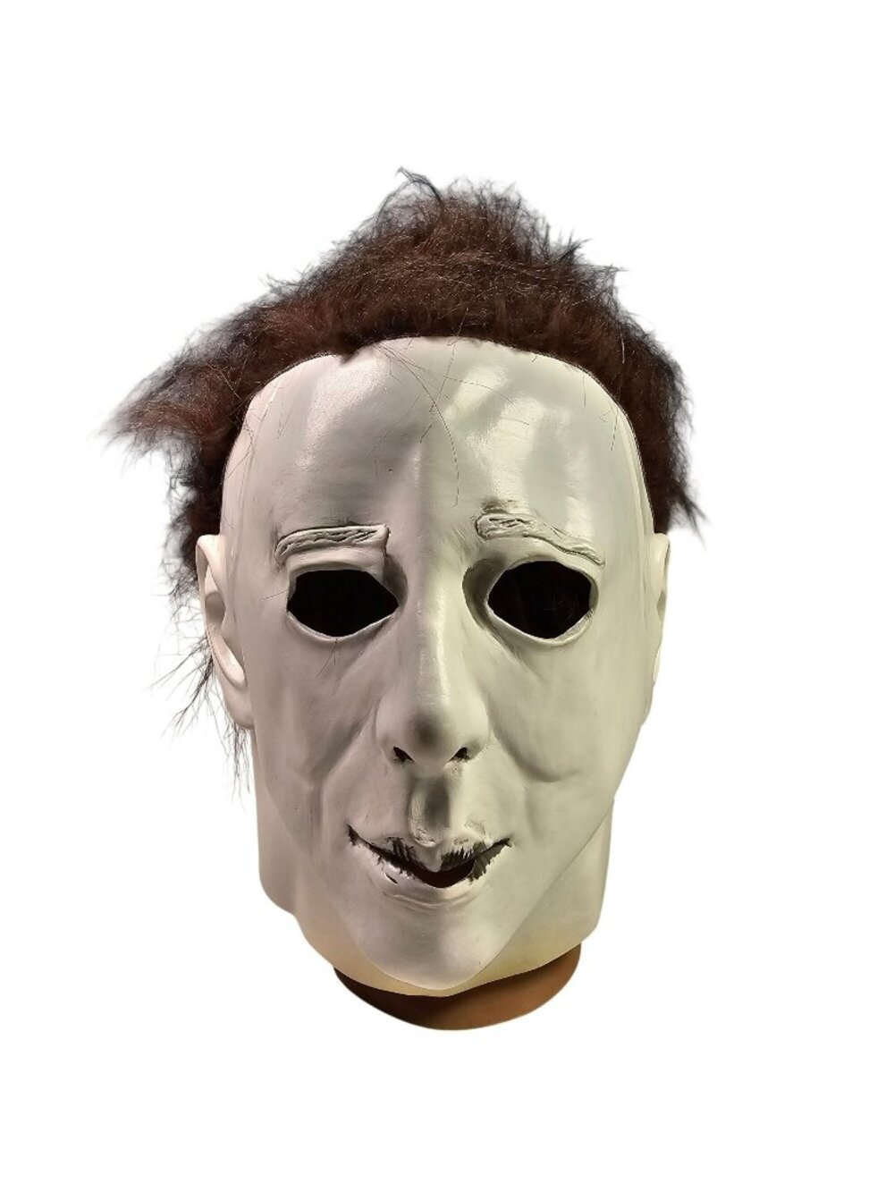 Michael Myers Latex Halloween Mask With Brown Hair Adult Size Horror Prop NEW